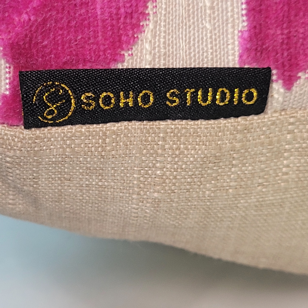 Soho Pink Bat Pattern Accent Pillow - Picture 2 of 15